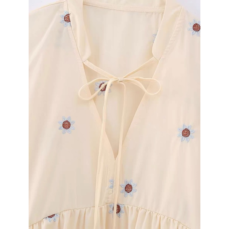 Đầm baby doll vàng nhạt