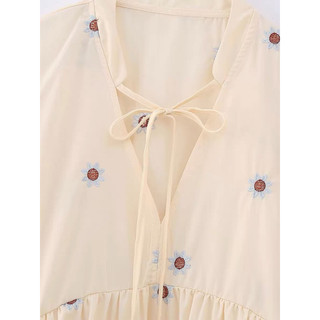 Đầm baby doll vàng nhạt