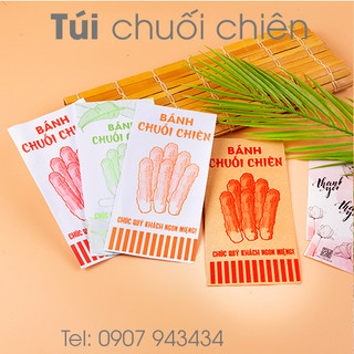 1000 Túi giấy đựng bánh chuối chiên - võ đựng chuối chiên giòn - bao giấy chuối chiên - đồ chiên ăn vặt đường phô