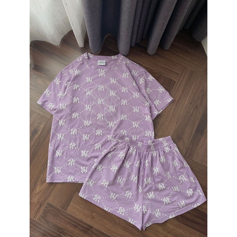 ❌Sale-Bộ cộc tay NYI tím cho nữ kèm ảnh thật