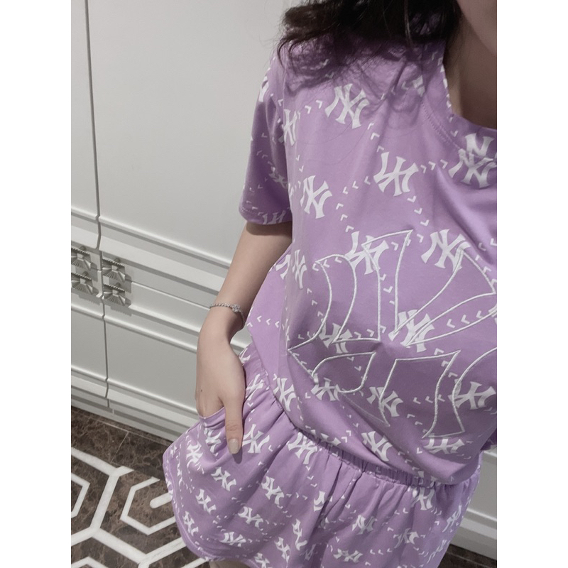 ❌Sale-Bộ cộc tay NYI tím cho nữ kèm ảnh thật