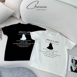 Áo thun baby tee  Áo thun baby tee tay ngắn cổ tròn chât thun cotton co dãn 2 chiều Áo baby tee SWAN LAKE