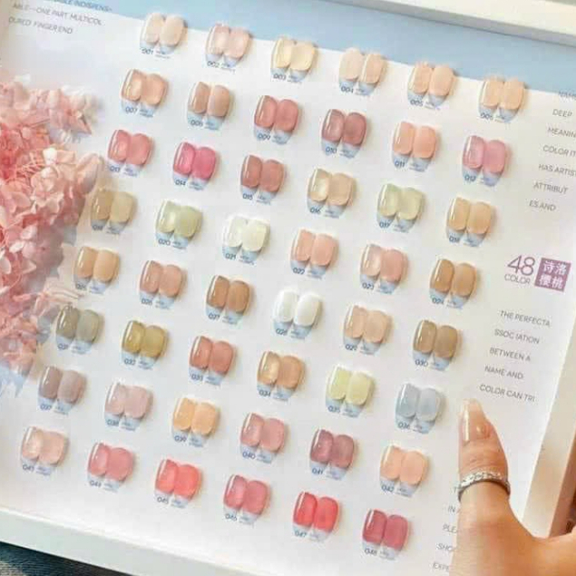 Sét thạch 48 màu XINYOULI tặng kèm bảng màu , mẫu chai đẹp ,đủ tông màu , chất sơn đặc mượt hàng chính hãng