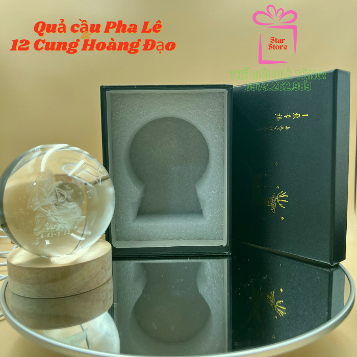 🎁 Quả Cầu Pha Lê Đèn Led 3D 12 Cung Hoàng Đạo Đường Kính 8cm 💝 Quà Tặng Độc Đáo 💝 Quà Tặng Sinh Nhật / StarStore
