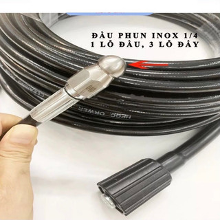  Dây Thông Tắc Cống 7 Tia   Tặng Kèm Béc 4 Tia   Sử Dụng Bằng Áp Lực Nước Lắp Máy Rửa Xe Mini Gia Đình 