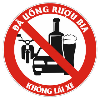 Logo đã uống rượu bia không lái xe chất liệu decal bóc dán chống nước