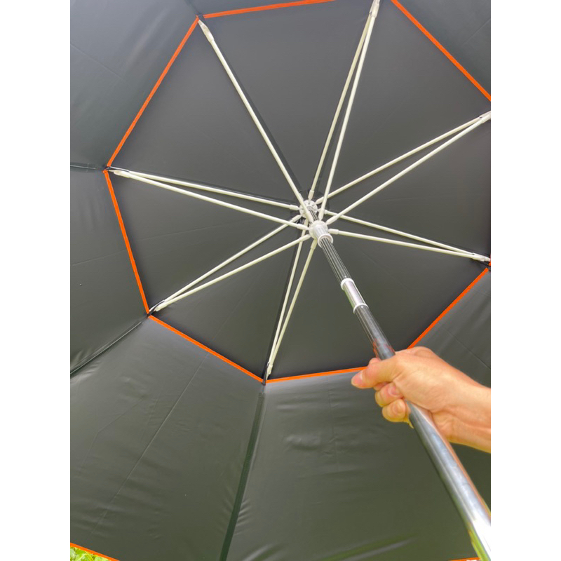 Ô dù câu cá che mưa nắng MC đen thân ô full inox