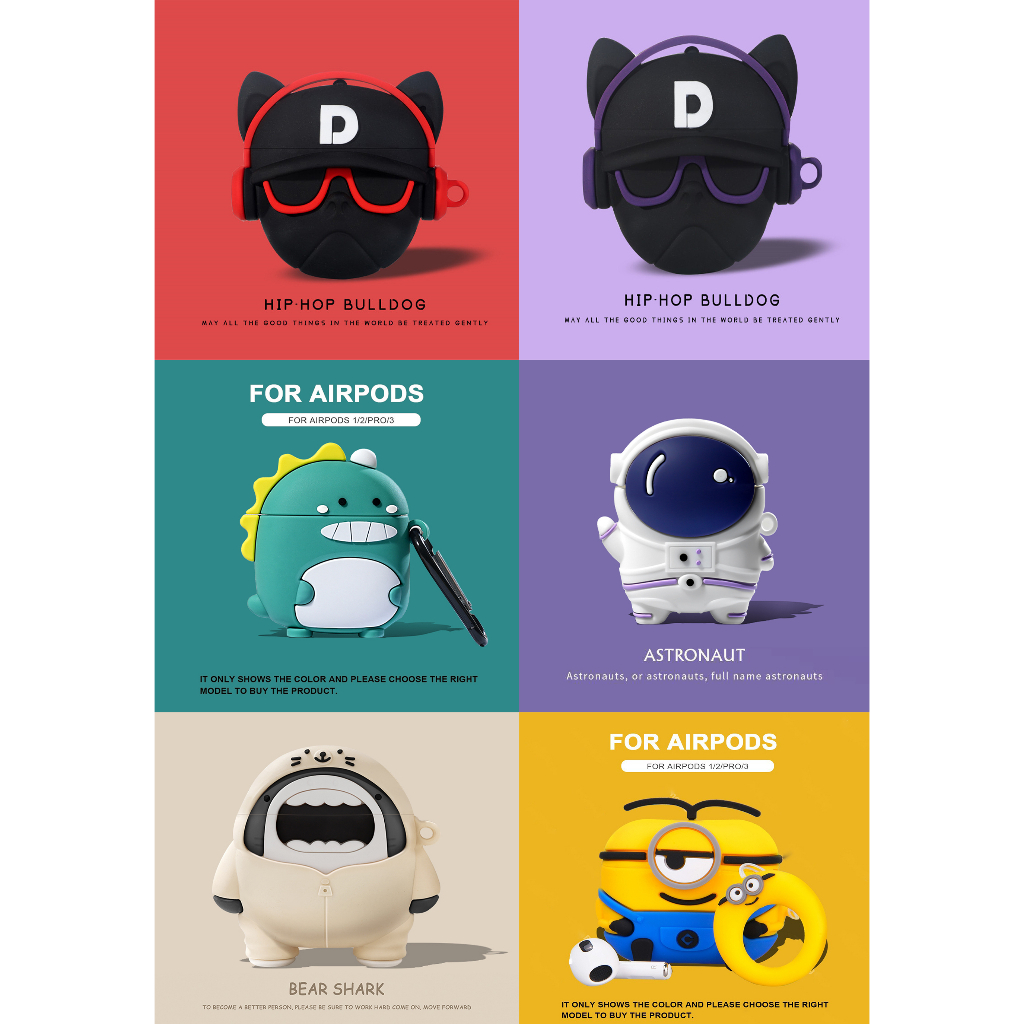 Vỏ Airpod Bảo Vệ Airpods Pro 2 Silicone Cao Cấp Nhiều Hình Cute Hàng Loại 1 Dày Dặn - Munsen.shop