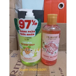 Sữa Tắm Gội Purité Baby Natural Cherry Blossom Hoa Anh Đào 500ml