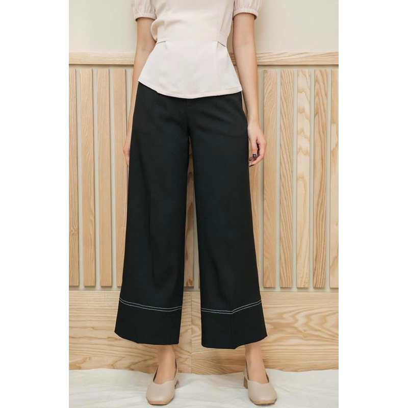 Quần Culottes thô gấu trần chỉ đôi TIIN STORE PASS