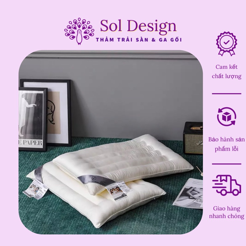 Ruột gối lụa thư giãn cổ bông sơ đậu nành