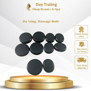 Đá nóng, massage body đái tròn đá oval đá spa đông y massa mặt đả thông kinh lạc oval 8x6cm