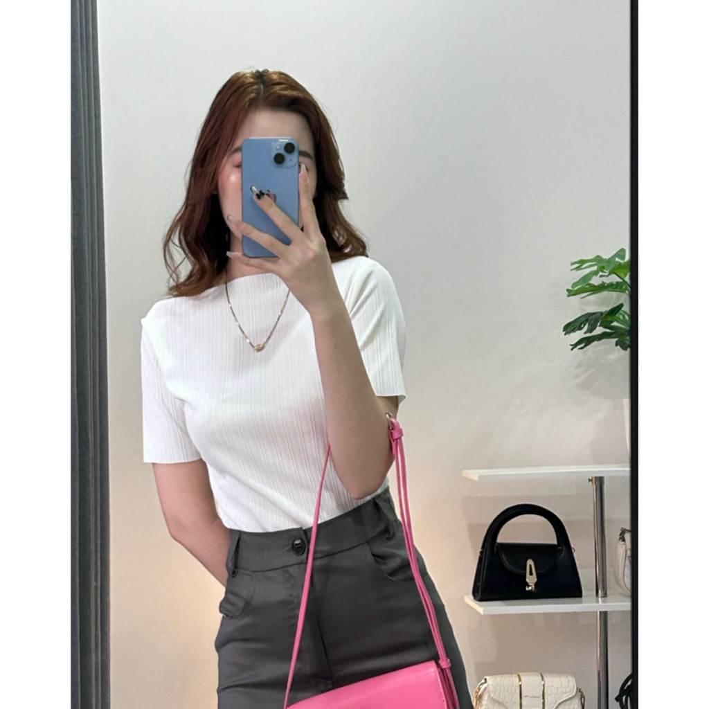 Áo trễ vai tăm thái cổ thuyền - AT03 La Merci