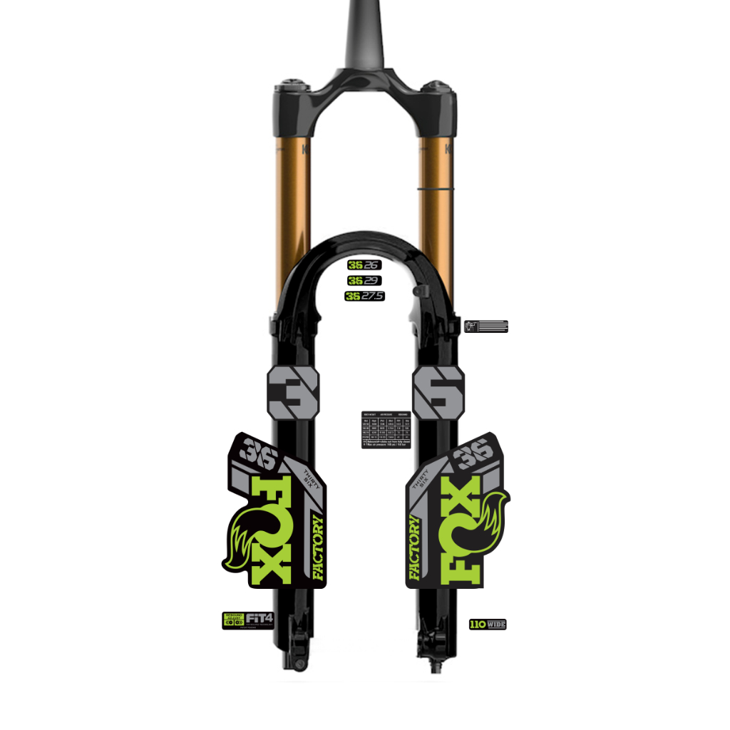 tem decal dán phuộc xe đạp địa hình Fox step cast 36 2022 | cheetahdecals.com