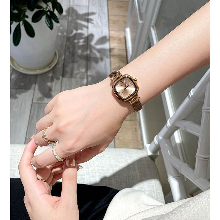 Đồng hồ nữ mặt vuông WOVE mặt vuông thanh lịch phong cách nữ tính trẻ trung Laxy Watch