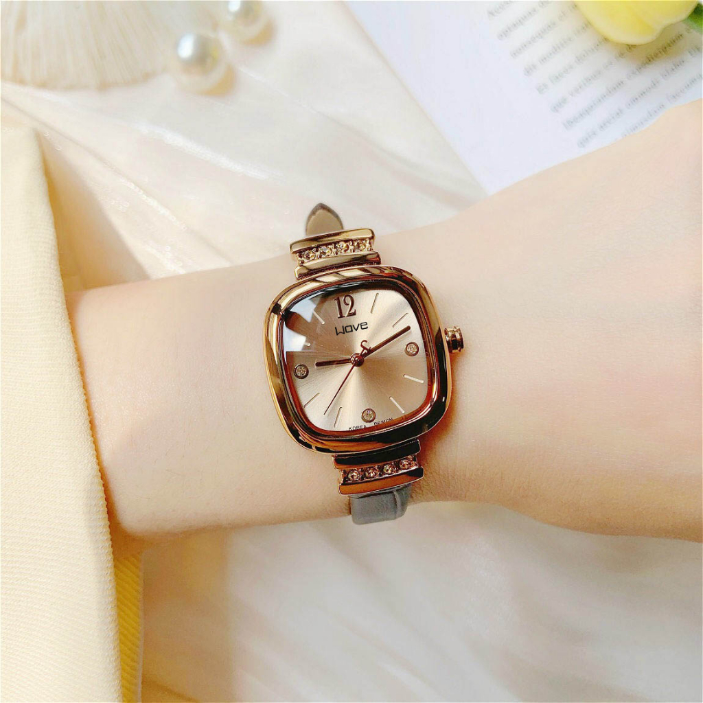 Đồng hồ nữ mặt vuông WOVE mặt vuông thanh lịch phong cách nữ tính trẻ trung Laxy Watch