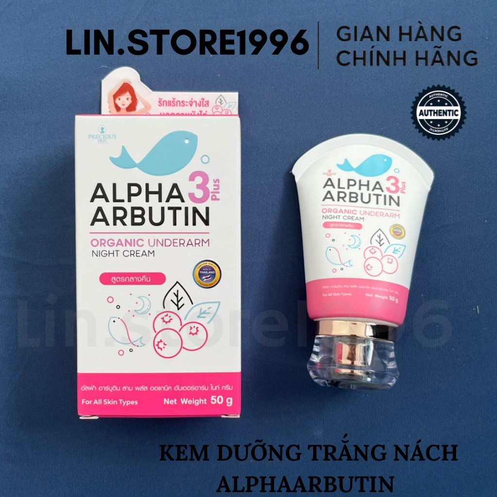 [Chính Hãng100%] Kem Dưỡng Trắng Giảm Thâm Nách Precious Skin Alpha Arbutin Organic Underarm Whitening Cream 50G