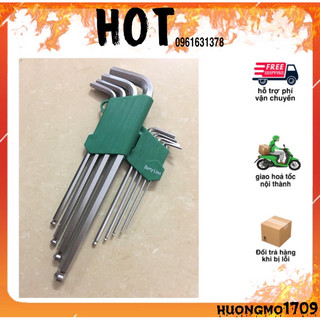 Bộ lục giác chính hãng 9 cây đầu bi chữ L 1.5mm-10mm Berrylion dài 17mm Bộ lục giác đầu bi 9 món - bộ lục giác hàng tốt