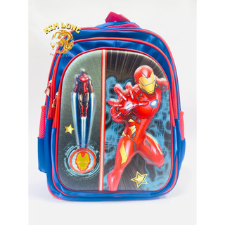 Anh thật Balo học sinh - cặp học sinh cho bé trai tiểu học cấp 1 hình siêu nhân Iron man Avengers Infinity War in nổi-TQ