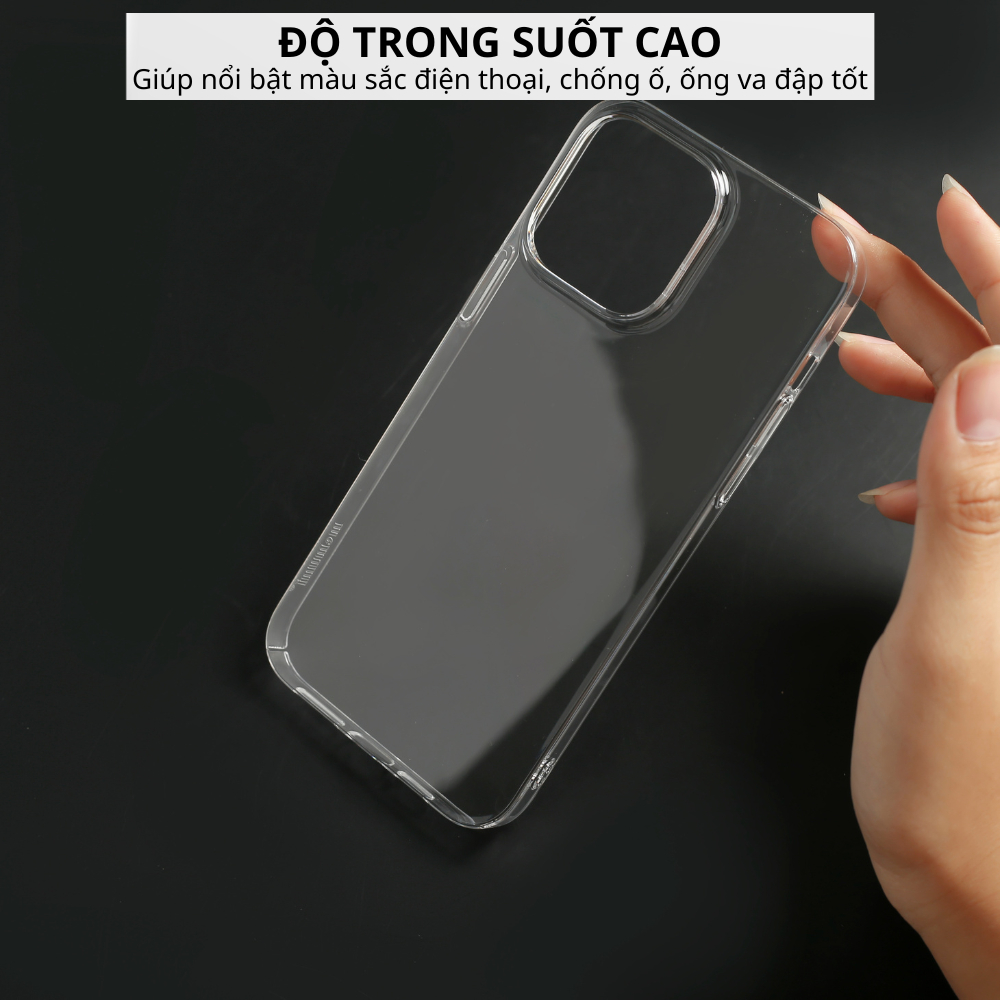 Ốp Memumi Trong Veo Không ố màu dành cho IP 14Promax/14Pro/14Plus/14/13 Promax/13 Pro/13/12Promax/12Pro/12 FUKIA