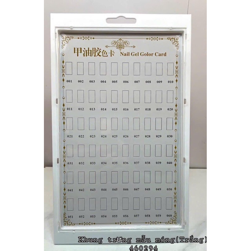 Khung nhựa trưng mẫu móng