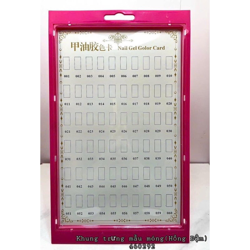 Khung nhựa trưng mẫu móng