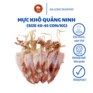 Mực khô câu Hạ Long Seafood loại 1 (10 con) size 40-45 con/kg thơm ngon, dày mình