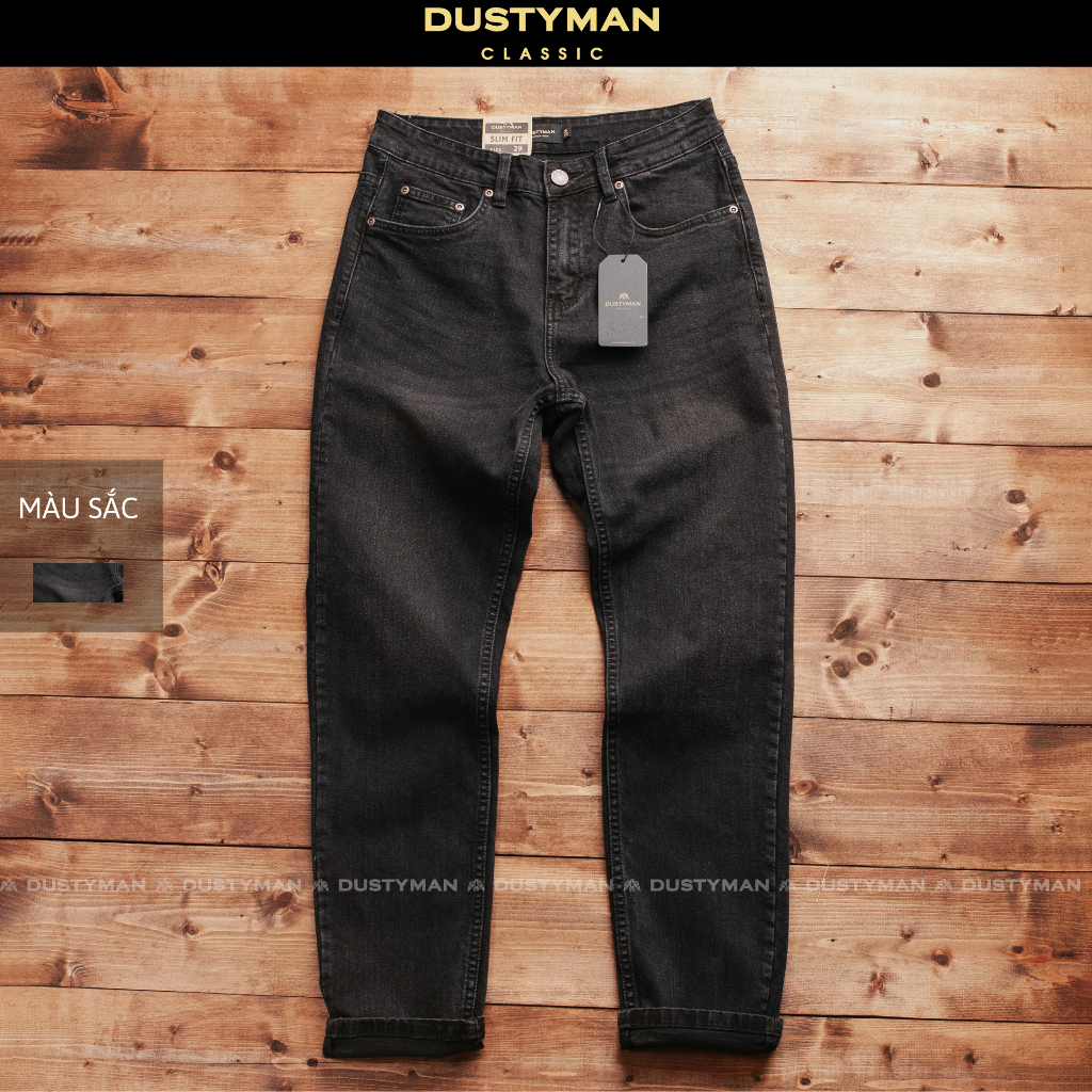 Quần Jean Slimfit Nam Xám Đậm Nam Tính Dễ Phối Đồ DUSTYMAN - Mete