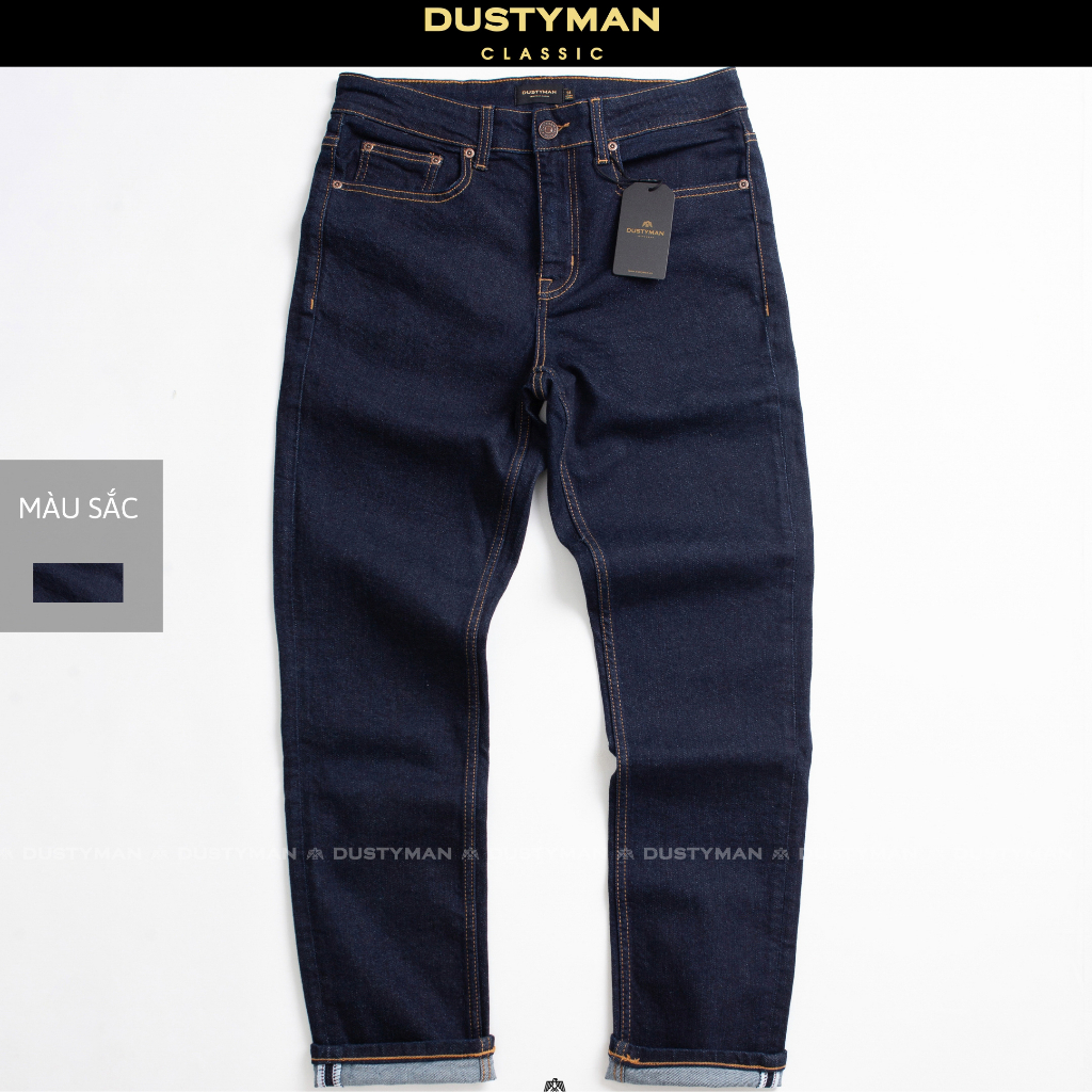 Quần Jean Slimfit Nam Tone Màu Indigo Cổ Điển DUSTYMAN