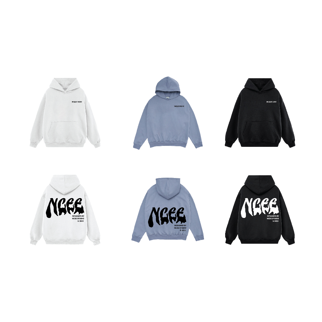 Áo hoodie nam nữ local brand NCEE.STUDIO form rộng unisex cặp đôi nỉ bông cotton cao cấp có nón dày màu đen - HD BLOOM