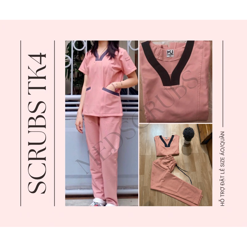 Scrubs Women's Special V-neck - NỮ, đồng phục y tế, điều dưỡng, bác sĩ, spa - Chất vải Kaki Lụa Cao Cấp