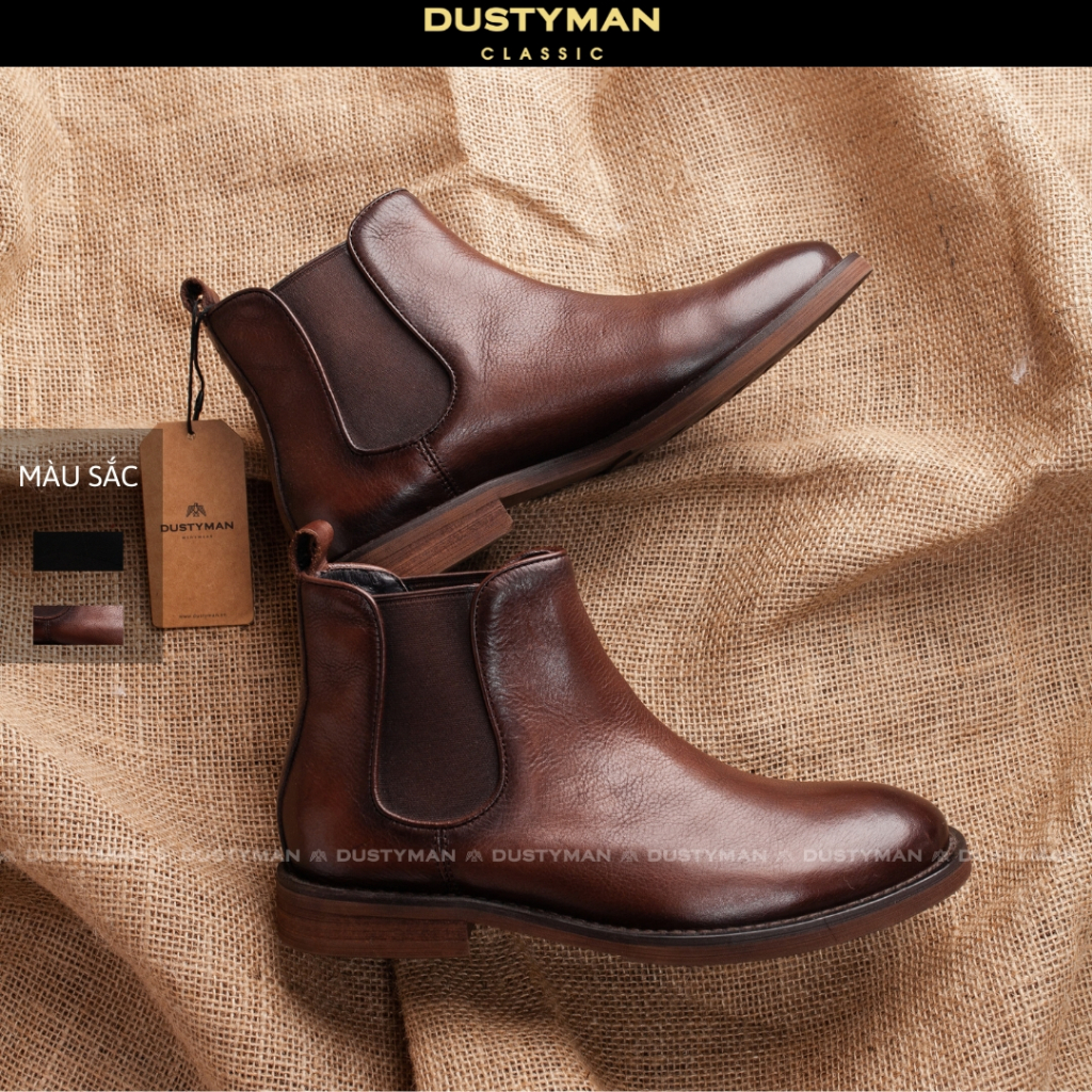 Giày Chelsea Boots Da Bò Cao Cấp DUSTYMAN