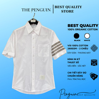 Áo sơ mi thom browne 4 sọc tay , áo sơ mi thom sọc tay nam nữ unisex