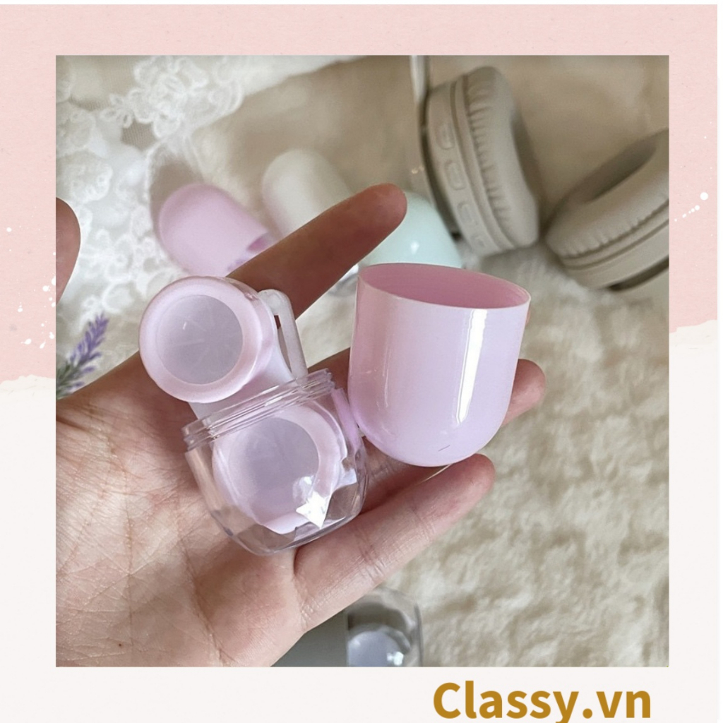 Khay đựng lens, kính áp tròng Classy đẹp hình trụ nhỏ gọn nhiều màu pastel PK1310