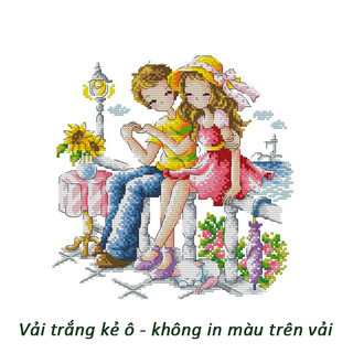 Tranh thêu chữ thập không in màu trên vải Soda024 (28 x 28 cm)