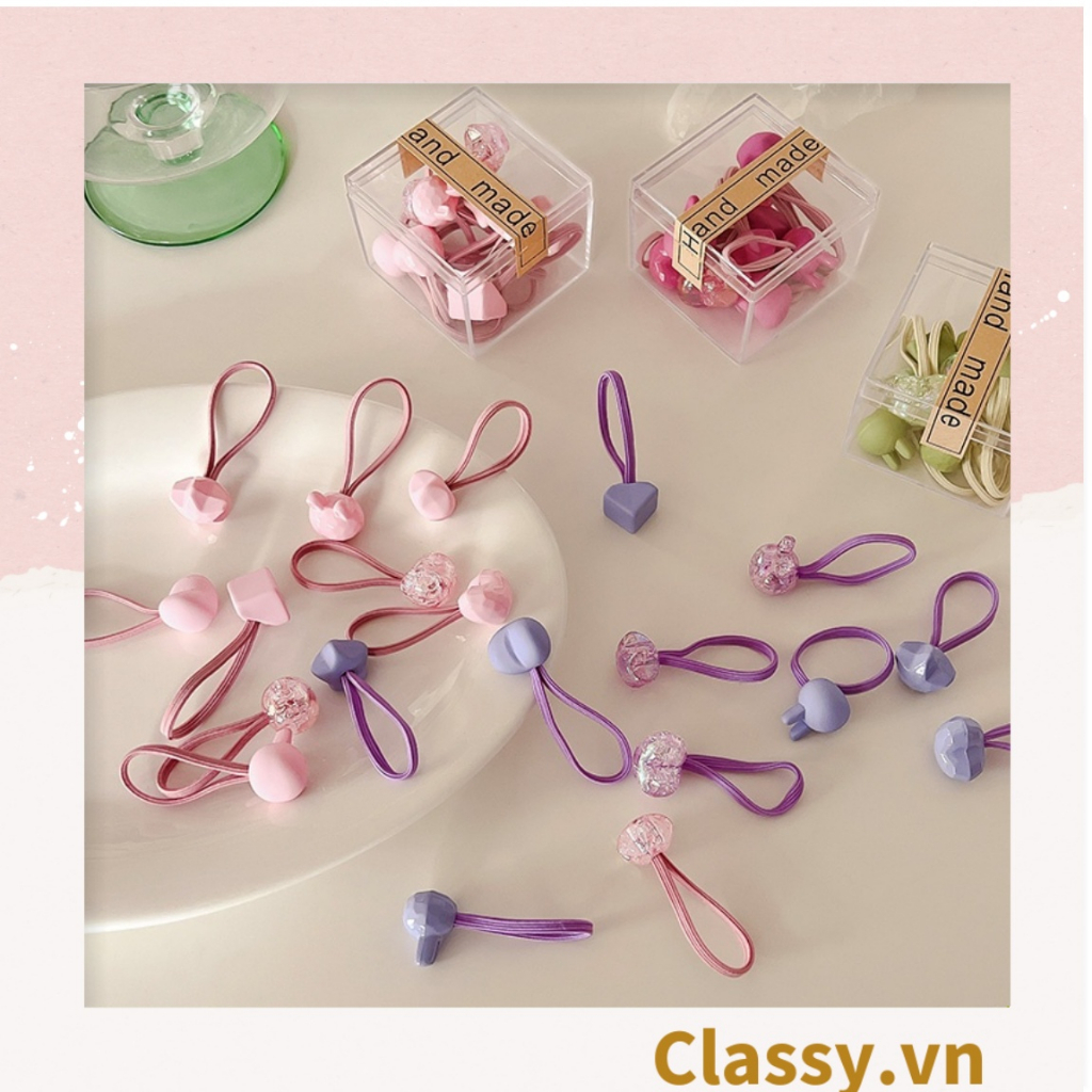 Dây chun cột tóc Classy hình ngôi sao màu xanh đáng yêu cho nữ PK1102