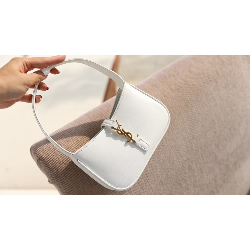 Túi Xách YSL LE 57 Mini Trắng Đen Mịn/Rắn Size 19cm  -  By Anh Dinh Phuong