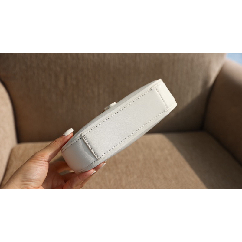 Túi Xách YSL LE 57 Mini Trắng Đen Mịn/Rắn Size 19cm  -  By Anh Dinh Phuong