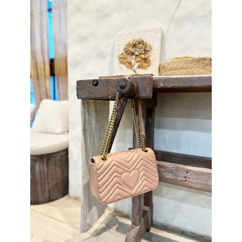 Túi Xách Gucci Marmont Đỏ Kem Size 25  -  By Anh Dinh Phuong