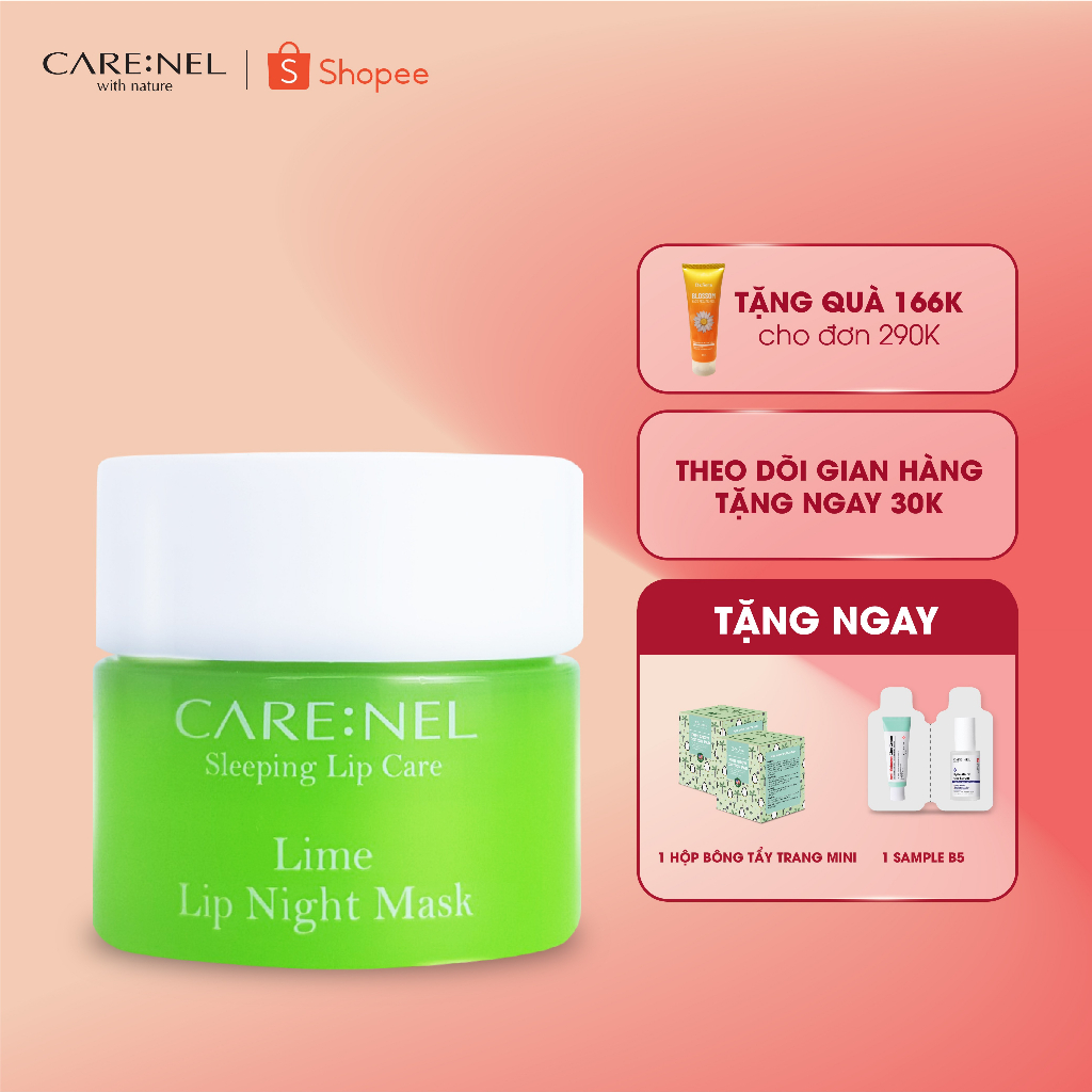 Mặt Nạ Ngủ Môi Care:Nel Chanh Lime Lip Night Mask 5g