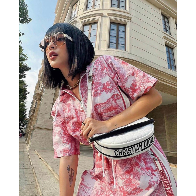 Túi Xách Dior Bobby Trắng Đen Size 22  -  By Anh Dinh Phuong