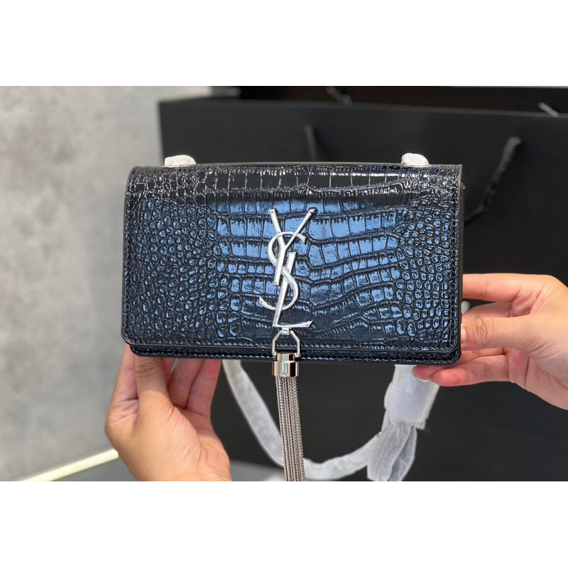 Túi Xách YSL Kate Small Bag Croc Size 20 - By Anh Dinh Phuong