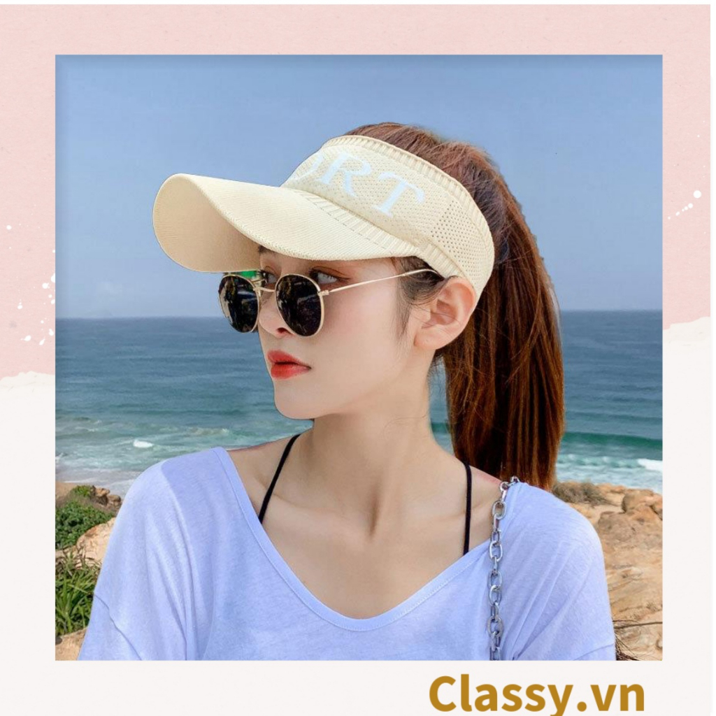 Nón lưỡi trai nữa đầu  Classy in chữ sport nhiều màu, dùng đi du lịch, chơi golf, vừa chống nắng vừa thời trang PK1129
