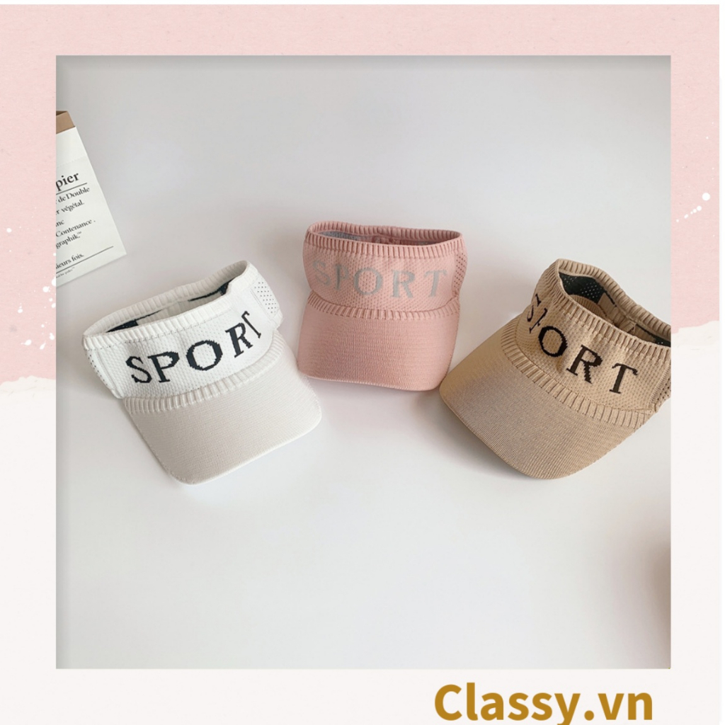 Nón lưỡi trai nữa đầu  Classy in chữ sport nhiều màu, dùng đi du lịch, chơi golf, vừa chống nắng vừa thời trang PK1129