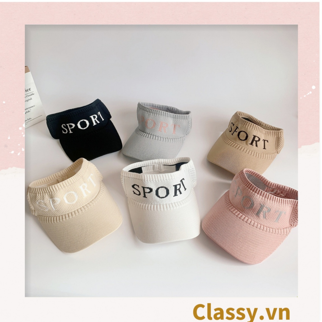 Nón lưỡi trai nữa đầu  Classy in chữ sport nhiều màu, dùng đi du lịch, chơi golf, vừa chống nắng vừa thời trang PK1129