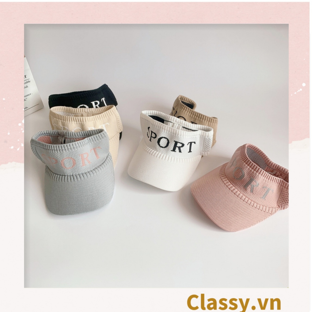 Nón lưỡi trai nữa đầu  Classy in chữ sport nhiều màu, dùng đi du lịch, chơi golf, vừa chống nắng vừa thời trang PK1129