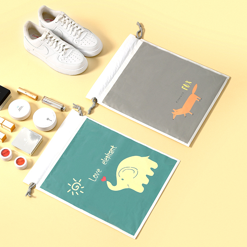 Túi dây rút cute vnctshop, túi nhựa rút dây đựng giày dép quần áo đồ lót du lịch dễ thương chống nước