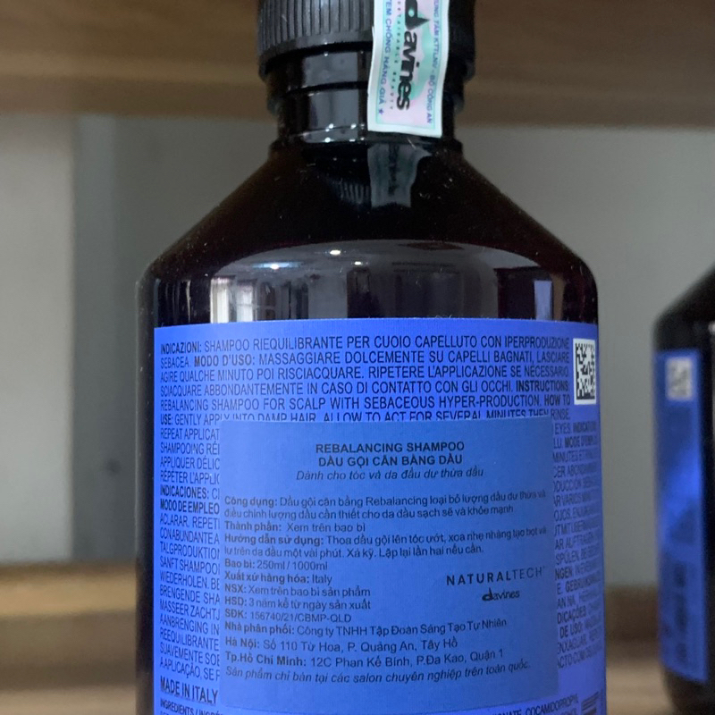 Dầu gội Davines Naturaltech shampoo chống rụng, ngăn gàu, kiềm dầu Italy 250ml/1000ml
