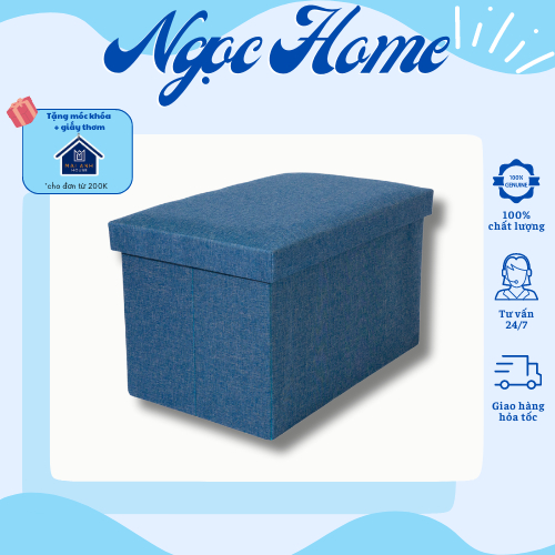 Ghế đôn đựng quần áo đồ đa năng NGỌC HOME đôn ghế sofa đựng đồ gấp gọn vải bọc Oxfford 600D size đại 51*31*31 cm - GDT | BigBuy360 - bigbuy360.vn