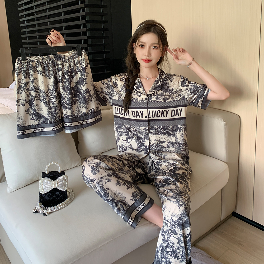 Pijama Lụa Cao Cấp Đồ Bộ Mặc Nhà Ngủ Nữ Chất Lụa Siêu Mềm Siêu Mịn - Sillk Homewear